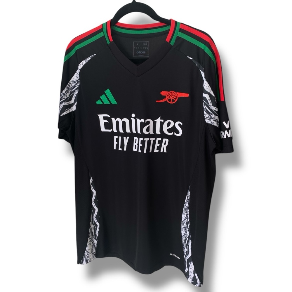 Adidas 2024/2025 Black Away Arsenal Men's Soccer Jersey. Size L.